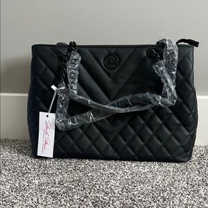Marilyn Monroe Black Quilted Shoulder Bag